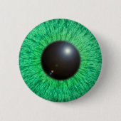 Groen blauw oog met platte Button (Voorkant)