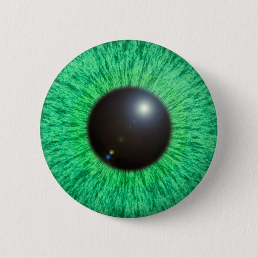Groen blauw oog met platte Button (Voorkant)