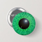 Groen blauw oog met platte Button (Voorkant /achterkant)