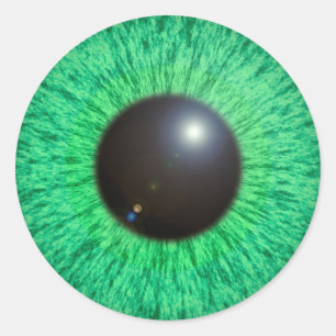 Groen blauw oog met platte Sticker