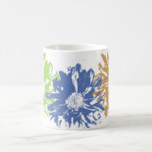 Groen blauw Oranje ventilatormotif Koffiemok (Center)