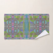 Groen blauw Paars Geometrisch Bad Handdoek (Handdoek)