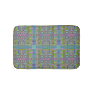 Groen blauw Paars Geometrisch Badmat