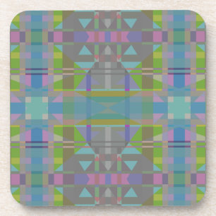 Groen blauw Paars Geometrisch Bier Onderzetter