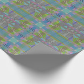 Groen blauw Paars Geometrisch Cadeaupapier (Hoek)
