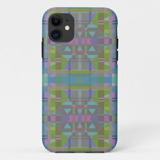 Groen blauw Paars Geometrisch Case-Mate iPhone Case (Achterkant)