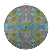 Groen blauw Paars Geometrisch Dartbord (Voorkant)