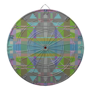 Groen blauw Paars Geometrisch Dartbord