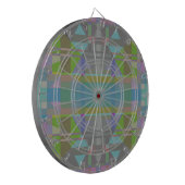 Groen blauw Paars Geometrisch Dartbord (Voorkant Links)