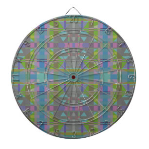 Groen blauw Paars Geometrisch Dartbord