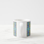 Groen blauw Paars Geometrisch Espresso Kop (Achterkant)
