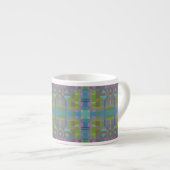 Groen blauw Paars Geometrisch Espresso Kop (Voorkant rechts)