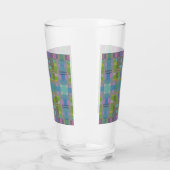 Groen blauw Paars Geometrisch Glas (Links)