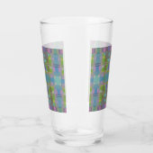 Groen blauw Paars Geometrisch Glas (Rechts)