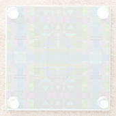 Groen blauw Paars Geometrisch Glazen Onderzetter (Achterkant)