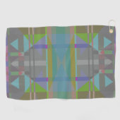 Groen blauw Paars Geometrisch Golfhanddoek (Horizontaal)