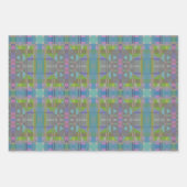 Groen blauw Paars Geometrisch Inpakpapier Vel (Voorkant 2)