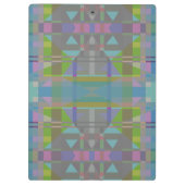 Groen blauw Paars Geometrisch Klembord (Achterkant)