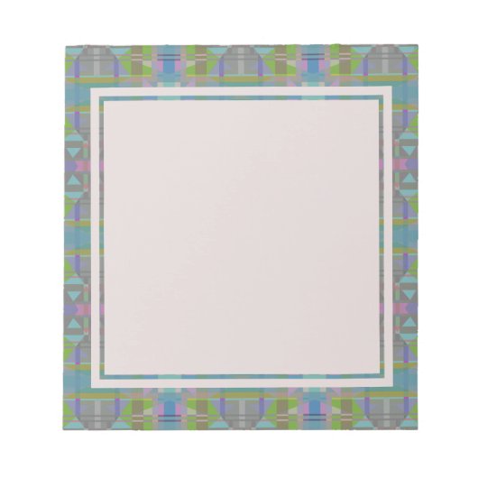 Groen Blauw Paars Geometrisch Notitieboek Notitieblok (Voorkant)