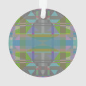 Groen blauw Paars Geometrisch Ornament (achterkant)