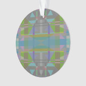 Groen blauw Paars Geometrisch Ornament (voorkant)