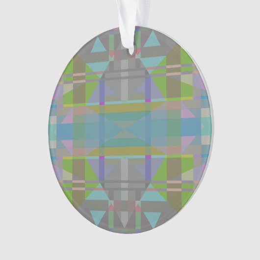 Groen blauw Paars Geometrisch Ornament (voorkant)