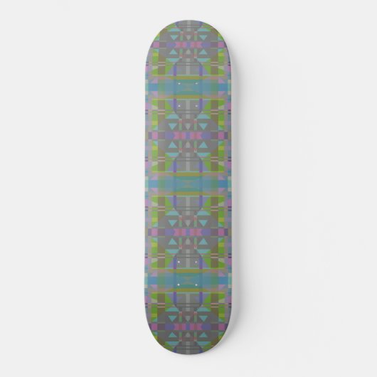 Groen blauw Paars Geometrisch Persoonlijk Skateboard (Voorkant)