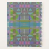 Groen blauw Paars Geometrisch Planner (Achterkant)