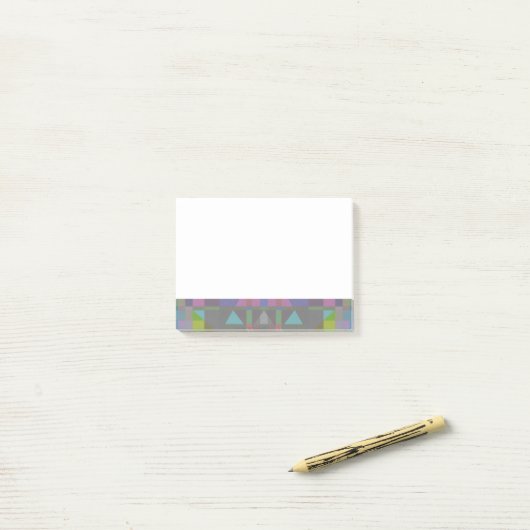 Groen blauw Paars Geometrisch Post-it® Notes (Op bureau)
