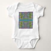 Groen blauw Paars Geometrisch Romper (Voorkant)