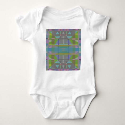Groen blauw Paars Geometrisch Romper (Voorkant)