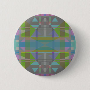 Groen blauw Paars Geometrisch Ronde Button 5,7 Cm