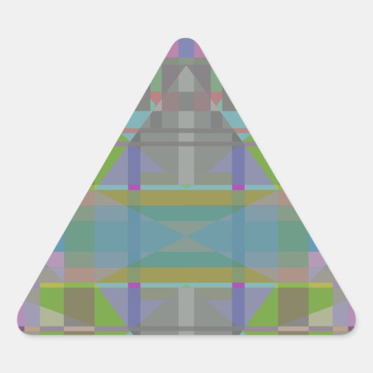 Groen blauw Paars Geometrisch Sticker (Voorkant)