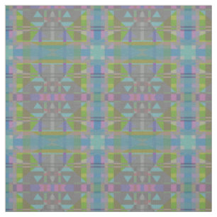 Groen blauw Paars Geometrisch Stof