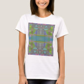 Groen blauw Paars Geometrisch T-shirt (Voorkant)