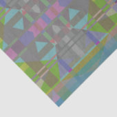 Groen blauw Paars Geometrisch Tissuepapier (Detail)