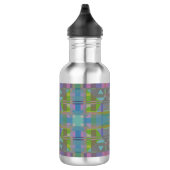 Groen blauw Paars Geometrisch Waterfles (Rechts)
