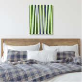 Groen blauw Paars modern Abstract golfpatroon Canvas Afdruk (Insitu (Slaapkamer))