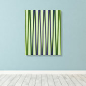 Groen blauw Paars modern Abstract golfpatroon Canvas Afdruk (Insitu (Houten vloer))