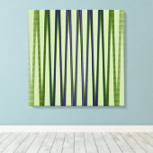 Groen blauw Paars modern Abstract golfpatroon Canvas Afdruk (Insitu (Houten vloer))