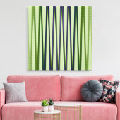 Groen blauw Paars modern Abstract golfpatroon Canvas Afdruk (Insitu (Woonkamer))