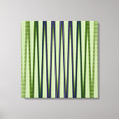 Groen blauw Paars modern Abstract golfpatroon Canvas Afdruk (Voorkant)