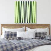 Groen blauw Paars modern Abstract golfpatroon Canvas Afdruk (Insitu (Slaapkamer))