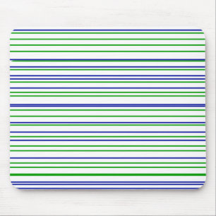 Groen blauw paarse strepen modern aangepast patroo muismat