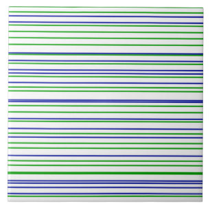 Groen blauw paarse strepen modern aangepast patroo tegeltje