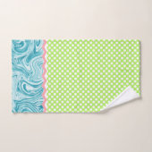  Groen Blauw Patroon gestippelde handdoek (Handdoek)