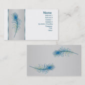 Groen blauw Peacock-veren profiel Visitekaartje (Voorkant / Achterkant)