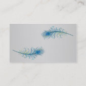 Groen blauw Peacock-veren profiel Visitekaartje (Achterkant)