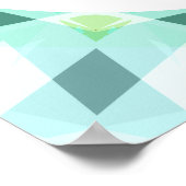  Groen Blauw Per Aspera Ad Astra Motivatie Poster (Hoek)