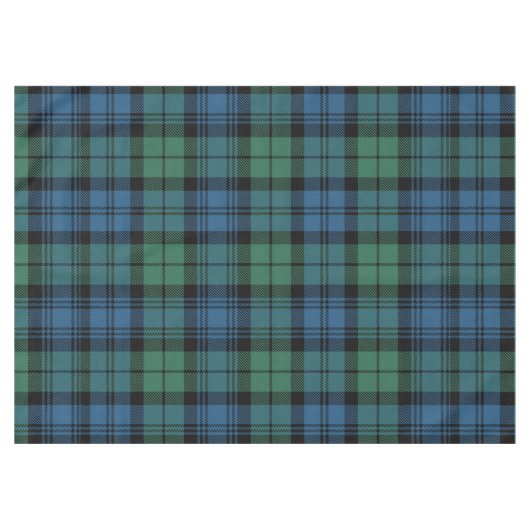 Groen Blauw Plaid Rustieke Klassieke Campbell Tart Tafelkleed (Voorkant (Horizontaal))